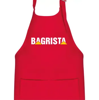 Kuchyňská zástěra Bagrista nápis - Dětská zástěra na vaření - Univerzální velikost ( Červená )