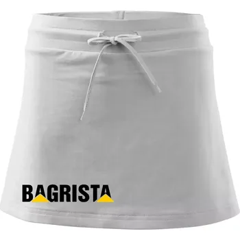 Dámská sukně Bagrista nápis - Sportovní sukně - two in one - M ( Bílá )