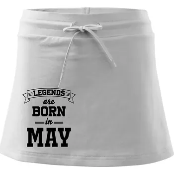 Dámská sukně Legends are born in May - Sportovní sukně - two in one - XS ( Bílá )