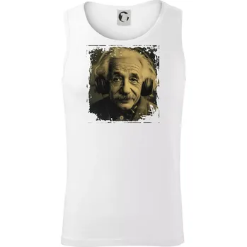 Albert se sluchátky - Tílko pánské Core - L ( Bílá )