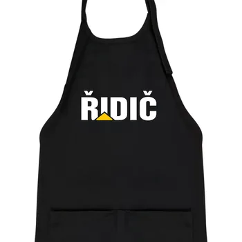 Kuchyňská zástěra Řidič nápis - Dětská zástěra na vaření - Univerzální velikost ( Černá )