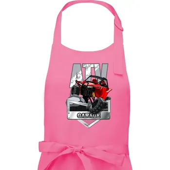 Kuchyňská zástěra ATV garage - Dámská zástěra na vaření - Univerzální velikost ( Růžová )
