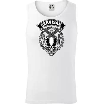 Lebka servisák - Tílko pánské Core - M ( Bílá )