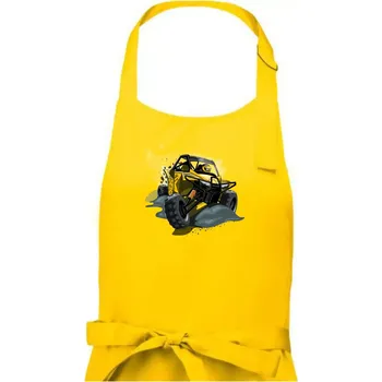 Kuchyňská zástěra ATV bugina žlutá - Dámská zástěra na vaření - Univerzální velikost ( Žlutá )