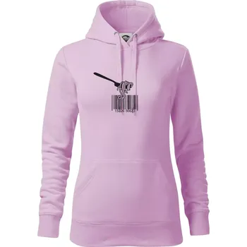 Dámská mikina Čárový kód pasta - Mikina dámská Cape s kapucí - S ( Orchid )