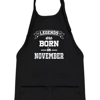 Kuchyňská zástěra Legends are born in November - Dětská zástěra na vaření - Univerzální velikost ( Černá )