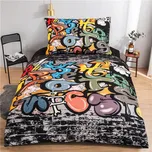 Povlečení z mikrovlákna 140x200, 70x90 cm - Grafiti