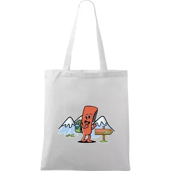 Nákupní taška Hřebenová túra - Taška bavlněná - 42 x 38 cm ( Bílá )