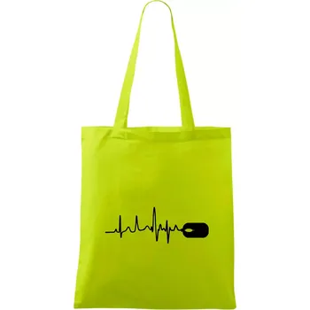 EKG myš - Taška bavlněná - 42 x 38 cm ( Limetková )
