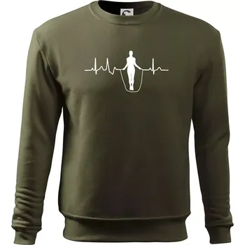 Chlapecké tričko EKG švihadlo - Mikina Essential dětská - 146 cm/10 let ( Military )