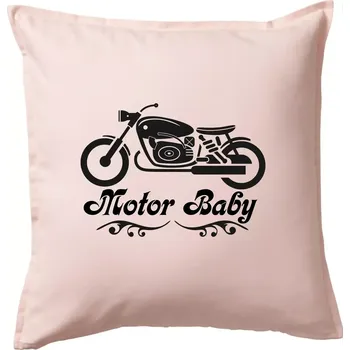 Polštář Motor baby - Polštář 50x50 - 50x50 - Pouze potah ( Světle růžová )