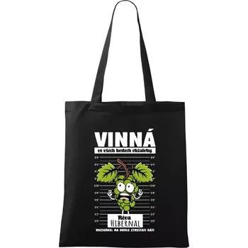 Vinná réva odsouzena Hibernal - Taška bavlněná - 42 x 38 cm ( Černá )