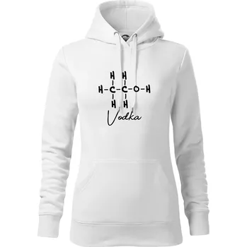 Dámská mikina Barová chemie - vodka - Mikina dámská Cape s kapucí - S ( Bílá )
