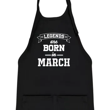Kuchyňská zástěra Legends are born in March - Dětská zástěra na vaření - Univerzální velikost ( Černá )