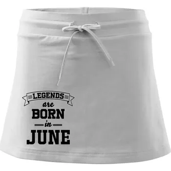 Dámská sukně Legends are born in June - Sportovní sukně - two in one - XS ( Bílá )