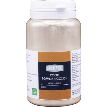 Potravinářské barvivo BrandNewCake -zlatá prachová barva na barvení tukových hmot 25g
