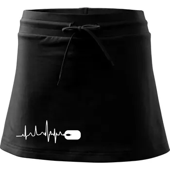 Dámská sukně EKG myš - Sportovní sukně - two in one - XL ( Černá )