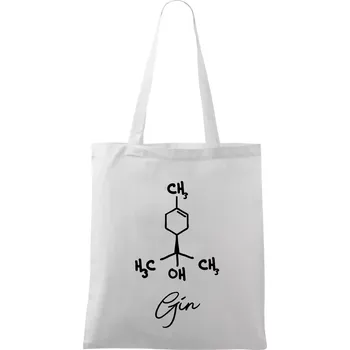 Nákupní taška Barová chemie - gin - Taška bavlněná - 42 x 38 cm ( Bílá )