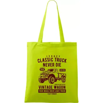 Nákupní taška Classic Truck - Taška bavlněná - 42 x 38 cm ( Limetková )