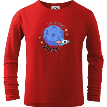 Chlapecké tričko I need some space - Triko dětské Long Sleeve - 122 cm/6 let ( Červená )