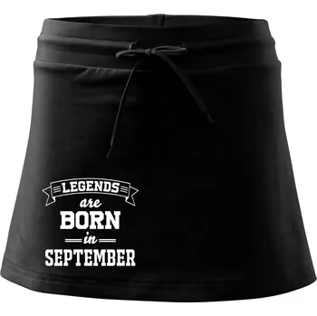 Dámská sukně Legends are born in September - Sportovní sukně - two in one - XS ( Černá )