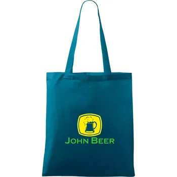 John Beer - Pivo - Taška bavlněná - 42 x 38 cm ( Petrolejová )