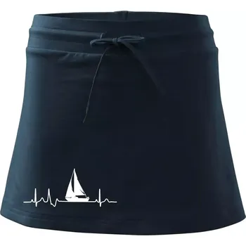 Dámská sukně EKG plachetnice - Sportovní sukně - two in one - S ( Námořní modrá (velmi tmavá - téměř černá) )