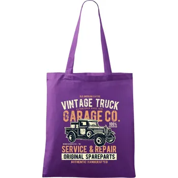 Vintage Truck - Taška bavlněná - 42 x 38 cm ( Fialová )