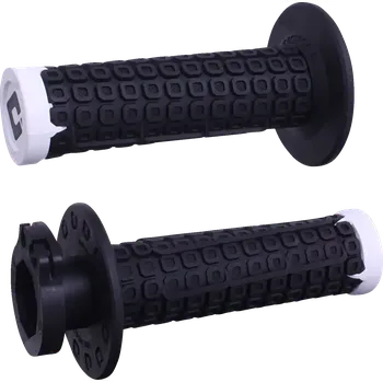 grip Motokrosové rukojeti - gripy s lock-on systémem ODI NOMAD LOCK ON barva černá/bílá - pár (Rukojeti na řidítka, ručky na moto )