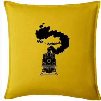 Polštář Mašina - Hu - Polštář 50x50 - 50x50 - Pouze potah ( Žlutá )