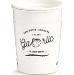 ZELLER Skladovací kovová dóza na česnek bílá 9,3x12,5cm