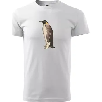 Tučňák kreslený vodovými barvami - Triko extra velké (5-8XL) - 7XL ( Bílá )