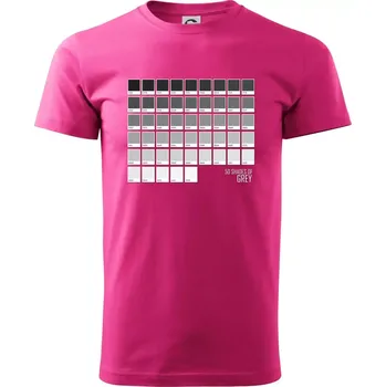 50 barevných odstínů šedi - Klasické pánské triko vyšší gramáže - S ( Purpurová )