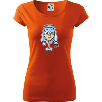 Dámské tričko Bílé víno pro nevěstu - Dámské triko Pure - S ( Oranžová )