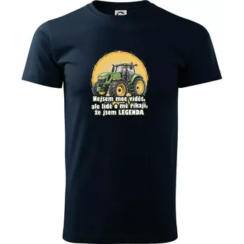Pánské tričko Legenda traktor - Triko extra velké (5-8XL) - 8XL ( Námořní modrá (velmi tmavá - téměř černá) )