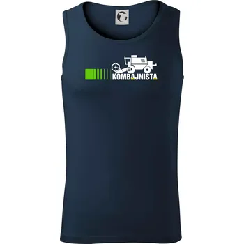 Kombajnista zelená a žlutá - Tílko pánské Core - S ( Námořní modrá (velmi tmavá - téměř černá) )