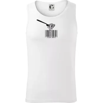 Čárový kód pasta - Tílko pánské Core - 2XL ( Bílá )