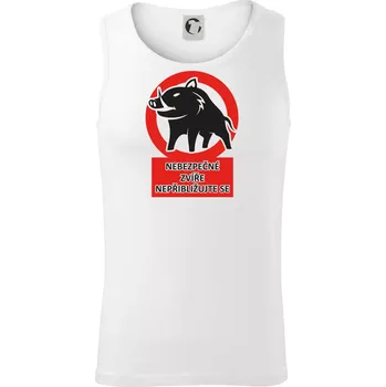 Pánské termoprádlo Nebezpečné zvíře - Tílko pánské Core - 2XL ( Bílá )