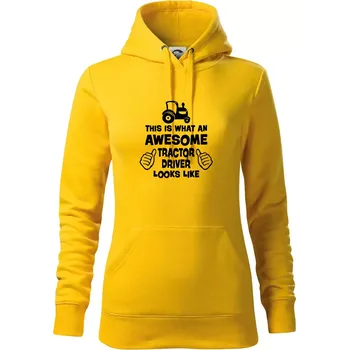Dámská mikina Užasný řidič je zde! - Mikina dámská Cape s kapucí - XS ( Žlutá )