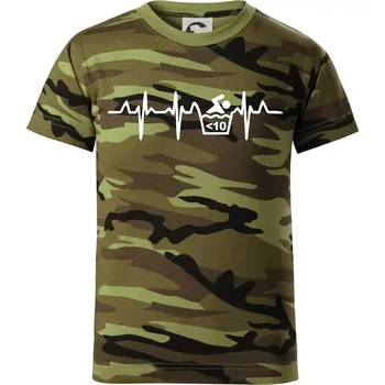 Otužilec EKG 10 - Dětské maskáčové triko - 146 cm/10 let ( Zelený maskáč )