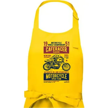 Kuchyňská zástěra Caferacer Classic Race - Dámská zástěra na vaření - Univerzální velikost ( Žlutá )