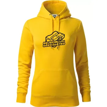 Dámská mikina Ořezávátko - Mikina dámská Cape s kapucí - XL ( Žlutá )