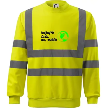 Pánská mikina Nejlepší táta na světě - Reflexní mikina - L ( Neonově žlutá )