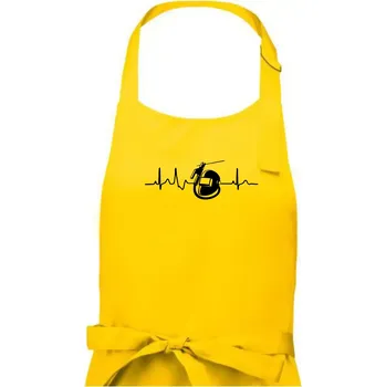 Kuchyňská zástěra EKG svářeč - Pánská zástěra na vaření - Univerzální velikost ( Žlutá )