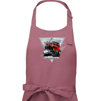 Kuchyňská zástěra ATV adventure buggy - Pánská zástěra na vaření - Univerzální velikost ( Starorůžová )