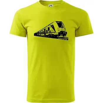 Vlak 641 - Klasické pánské triko vyšší gramáže - 2XL ( Limetková )