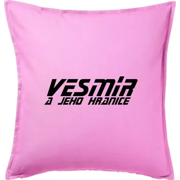 Polštář Vesmír a jeho hranice - Polštář 50x50 - 50x50 - Pouze potah ( Růžová )