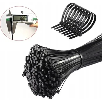 Stahovací páska Stahovací páska černá balení 100 ks sada 3,6x150 kabelové svorky