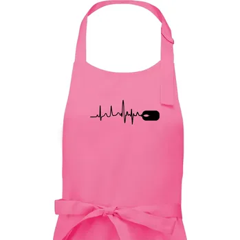 Kuchyňská zástěra EKG myš - Dámská zástěra na vaření - Univerzální velikost ( Růžová )