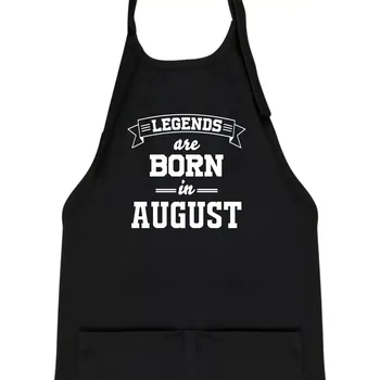 Kuchyňská zástěra Legends are born in August - Dětská zástěra na vaření - Univerzální velikost ( Černá )